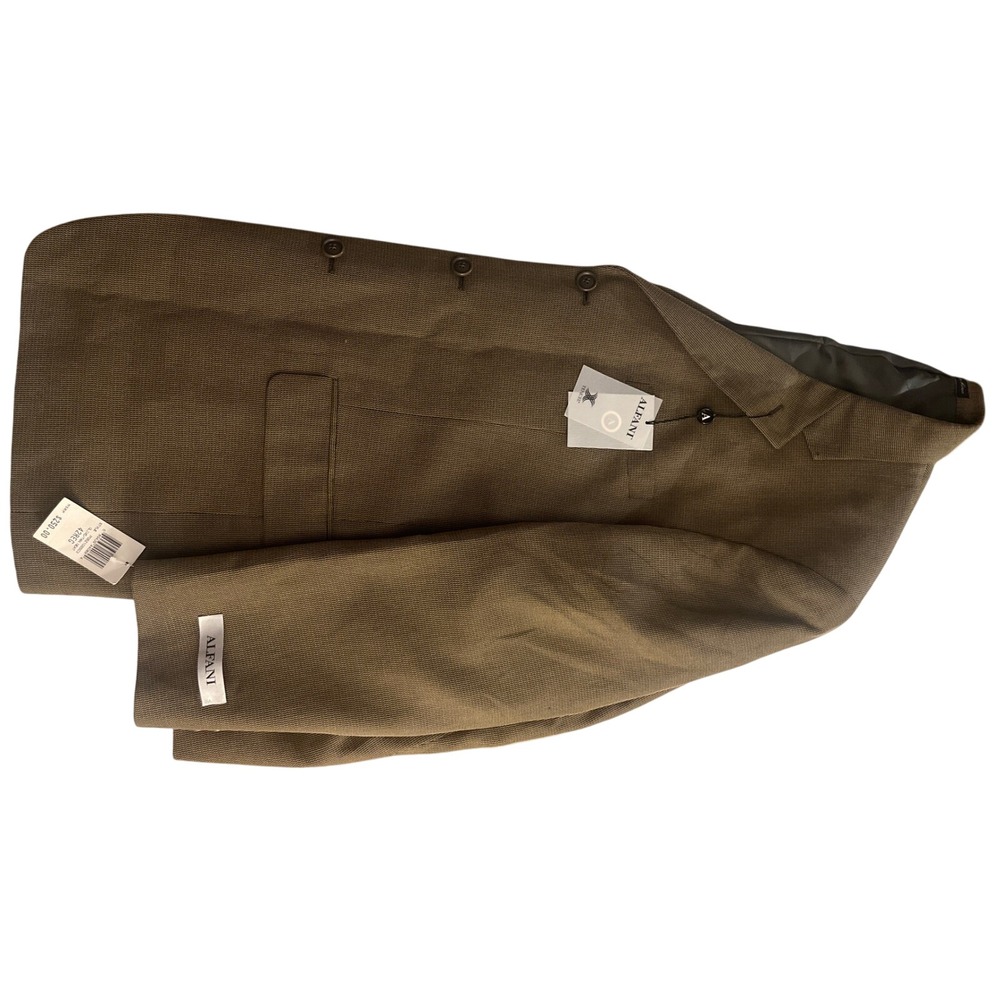 Alfani Positano Men's Olive Tan‎ Neat Blazer Sport Coat 42 Reg TexturedNWT